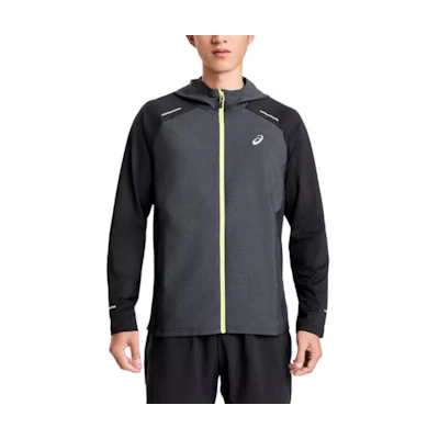 ASICS Running Jacket Black - Colorblock, Stylish, Comfortable Hooded Design 2011D258-001