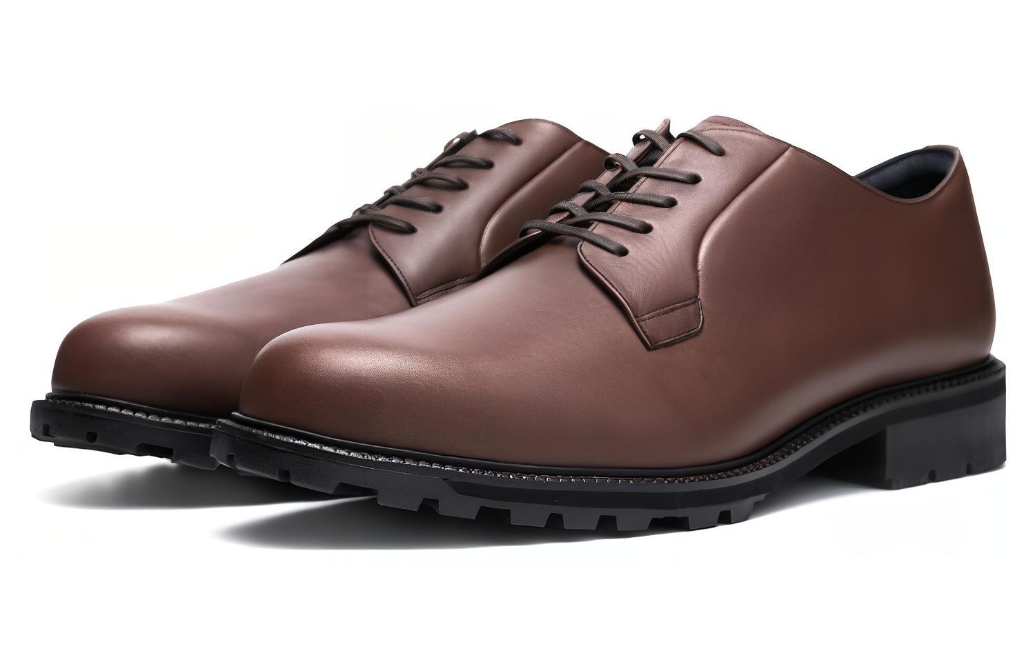 Shop 亞瑟士 RUNWALK MB130E 3E 天然皮革 舒適百搭 正裝皮鞋 男款 棕