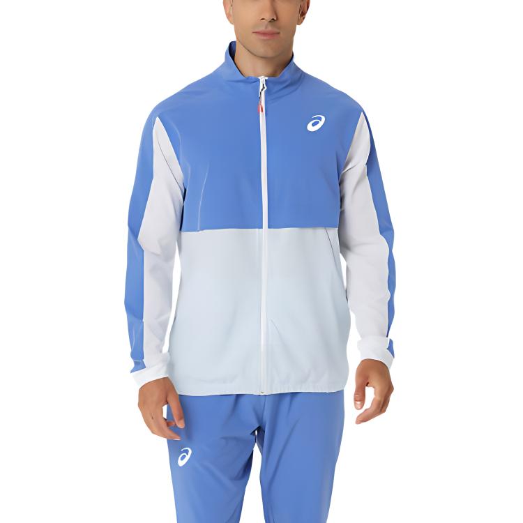 ASICS Sapphire Blue Colorblock Zip-Up Stretch Jacket 2041A249-403