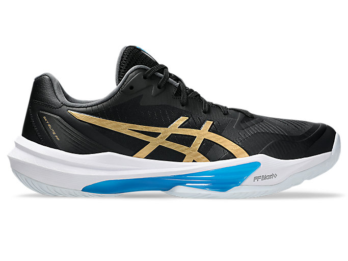 ASICS Sky Elite FF 3 Indoor Volleyball Shoes. Black/Pure Gold 1051A092-002