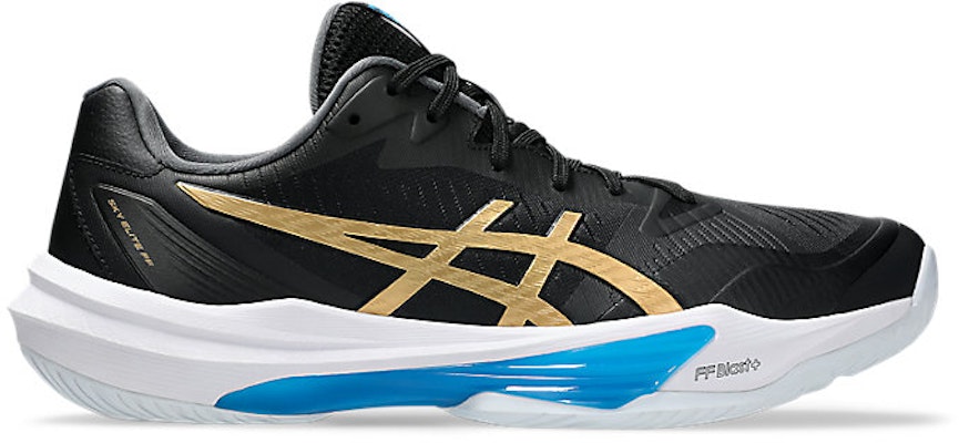 ASICS Sky Elite FF 3 Indoor Volleyball Shoes. Black/Pure Gold 1051A092-002 Buy ASICS Sky Elite FF 3 Indoor Volleyball Shoes. Black/Pure Gold 1051A092-002