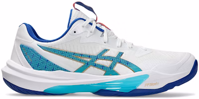 ASICS SKY ELITE FF 3 Volleyball Shoes White/Asics Blue 1051A093-960 ASICS SKY ELITE FF 3 Volleyball Shoes White/Asics Blue 1051A093-960