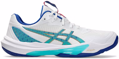 ASICS SKY ELITE FF 3 Volleyball Shoes White/Asics Blue 1051A093-960 ASICS SKY ELITE FF 3 Volleyball Shoes White/Asics Blue 1051A093-960