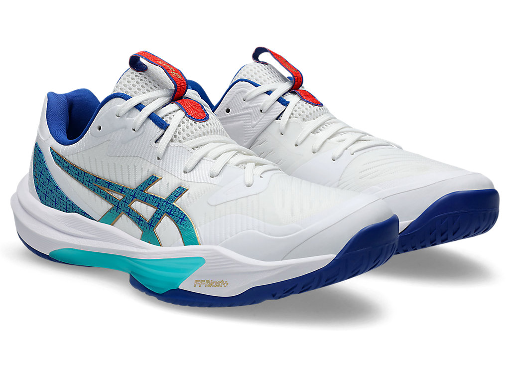 Lookbook ASICS SKY ELITE FF 3 Kasut Bola Tampar Putih/Biru Asics 1051A093-960