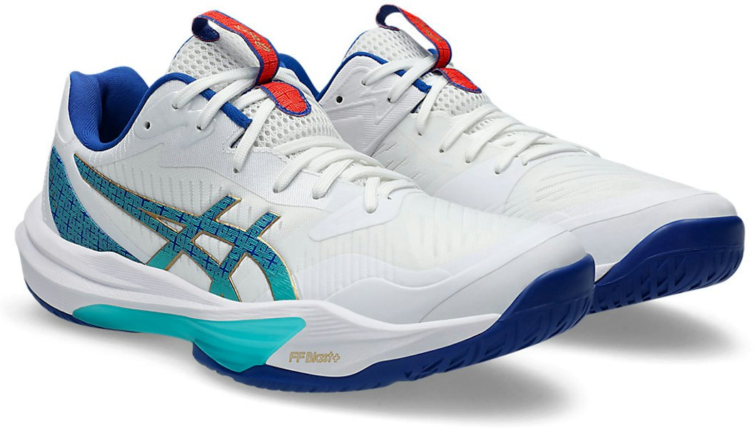 ASICS SKY ELITE FF 3 Kasut Bola Tampar Putih/Biru Asics 1051A093-960 Lookbook ASICS SKY ELITE FF 3 Kasut Bola Tampar Putih/Biru Asics 1051A093-960