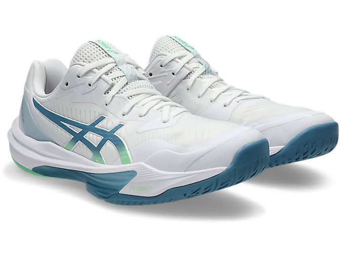 Lookbook ASICS SKY ELITE FF 3 Volleyball Shoes White/Saba Blue 1051A080-106