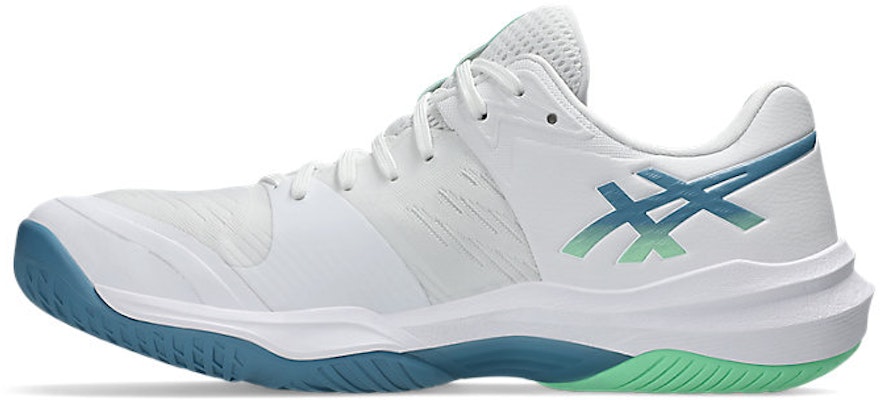 アシックス SKY ELITE FF 3 バレーボールシューズ ホワイト/サバブルー 1051A080-106 Shop アシックス SKY ELITE FF 3 バレーボールシューズ ホワイト/サバブルー 1051A080-106