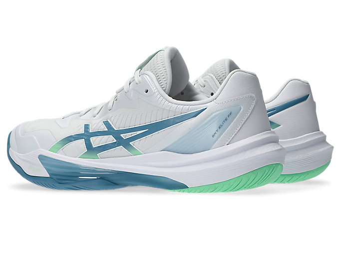 Shop ASICS SKY ELITE FF 3 Volleyball Shoes White/Saba Blue 1051A080-106