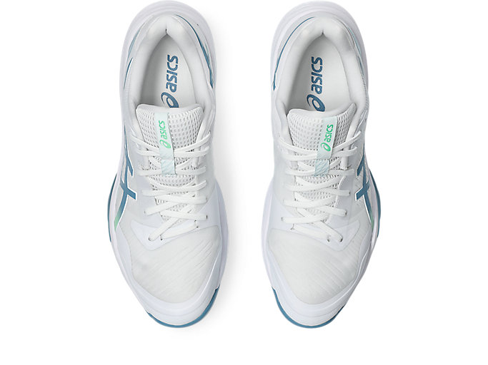 Sizing ASICS SKY ELITE FF 3 Volleyball Shoes White/Saba Blue 1051A080-106