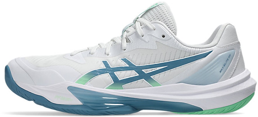 ASICS SKY ELITE FF 3 Volleyball Shoes White/Saba Blue 1051A080-106 1