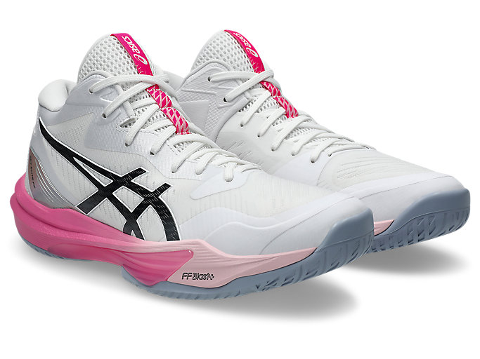 Lookbook Asics Sky Elite FF MT 3 Kasut Bola Tampar Putih/Dragon Fruit 1053A080-100