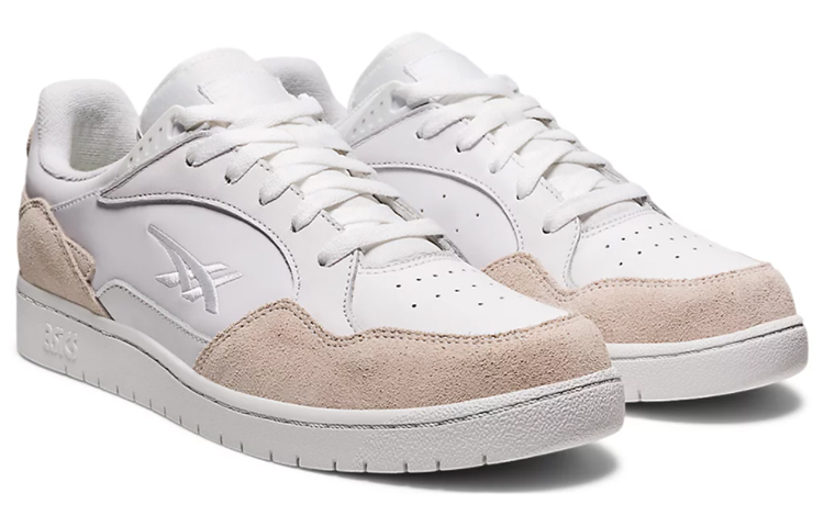 Lookbook アシックス スカイコート 白/ベージュ/茶 1201A169-100