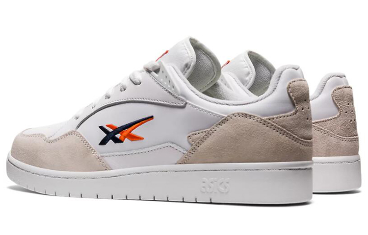 Shop アシックス スカイコート "白 金盞花 オレンジ" (Ashikkusu Sukaikōto "Shiro Kinsengka Orenji") 1201A169-109