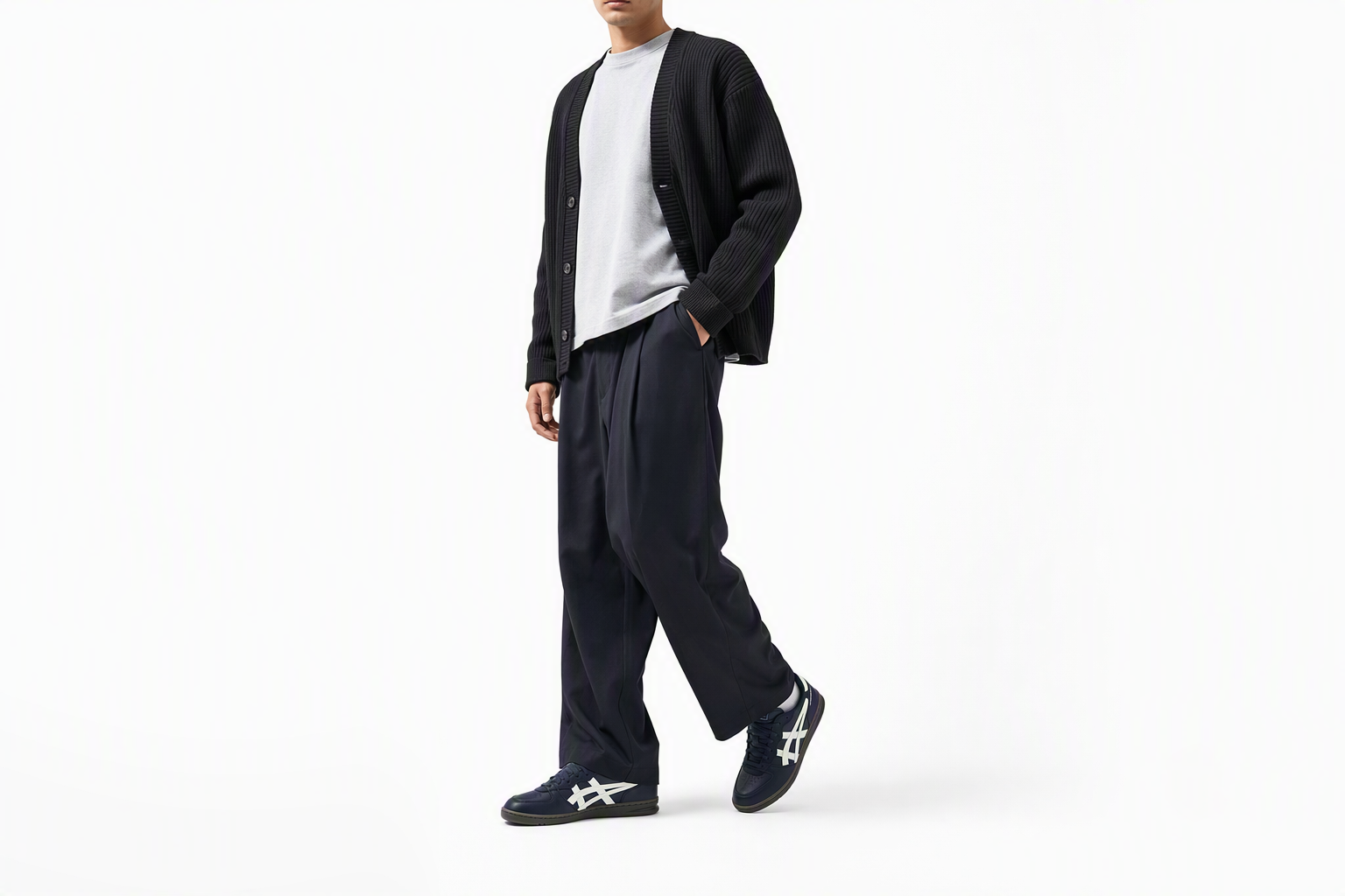 Order Asics Skyhand OG: Retro Style Basketball Sneakers Midnight/Ivory 1203A451-400
