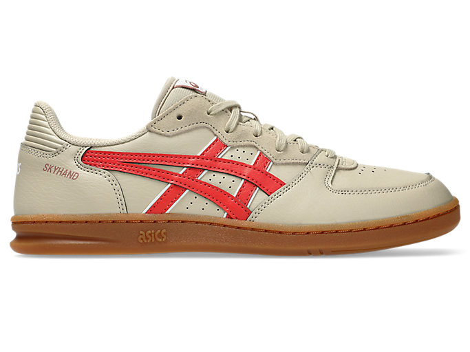 ASICS Skyhand OG Retro Basketball Sneakers. Feather Grey/Red Snapper 1203A451-021