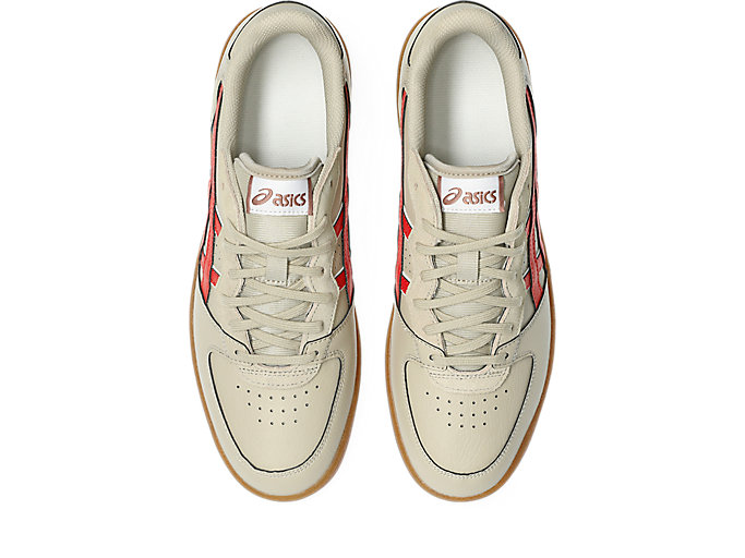 Sizing ASICS Skyhand OG Sepatu Basket Retro. Abu-Abu Muda/Merah Snapper 1203A451-021