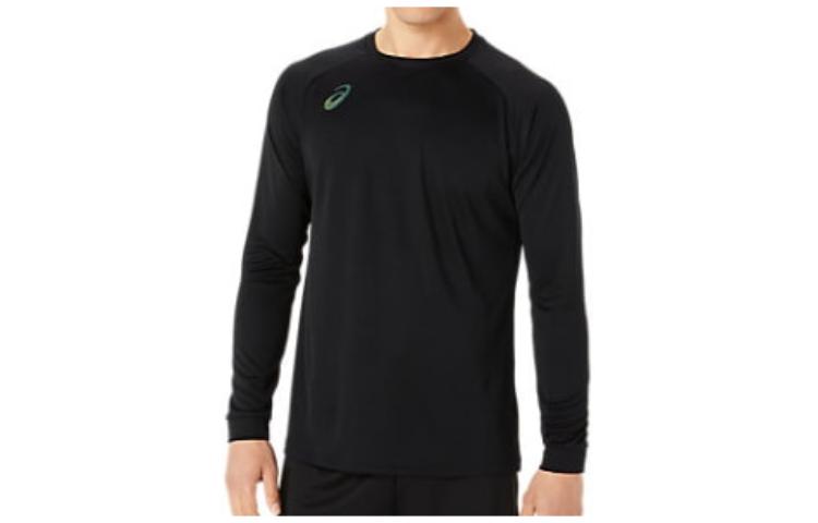 ASICS Solid Black Crewneck Long-Sleeve Sweatshirt 2051A351-001