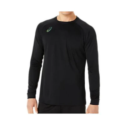 ASICS Solid Black Crewneck Long-Sleeve Sweatshirt 2051A351-001
