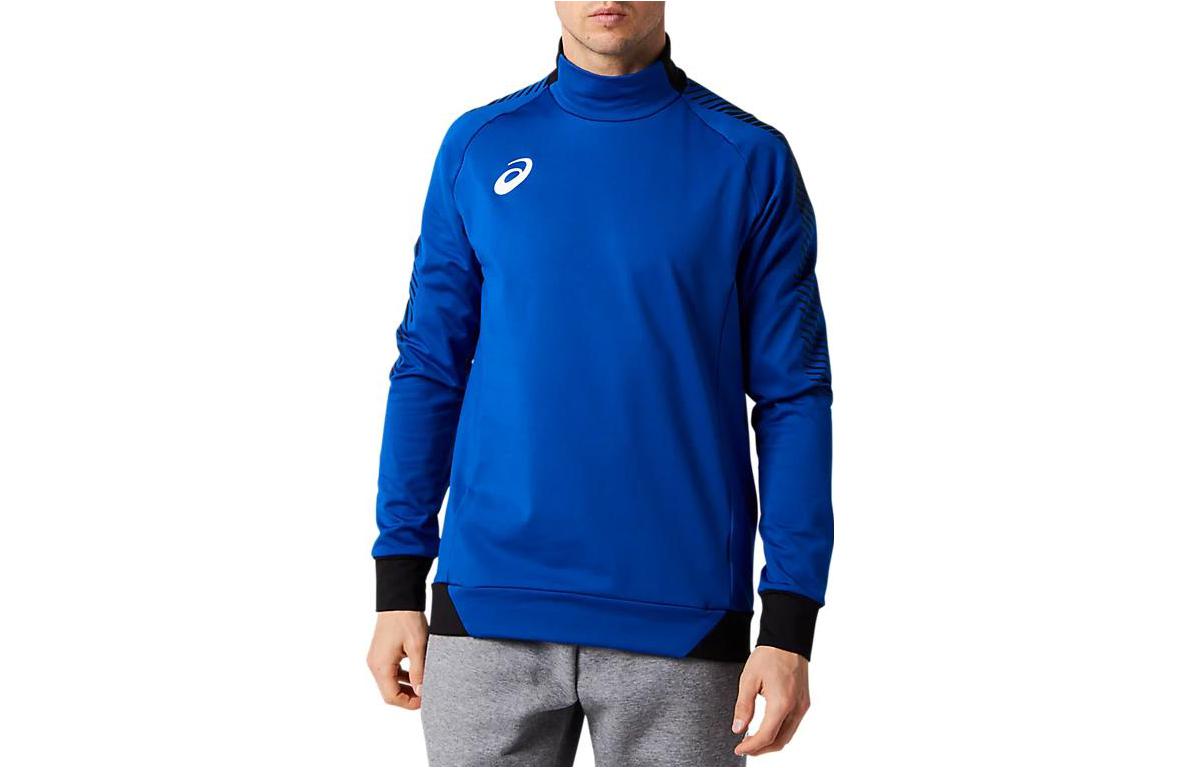 ASICS Solid Color High Neck Raglan Sleeve Sweatshirt Blue () 2101A057-400