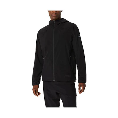 ASICS Solid Color Loose-Fit Hooded Jacket Black 2031E198-001