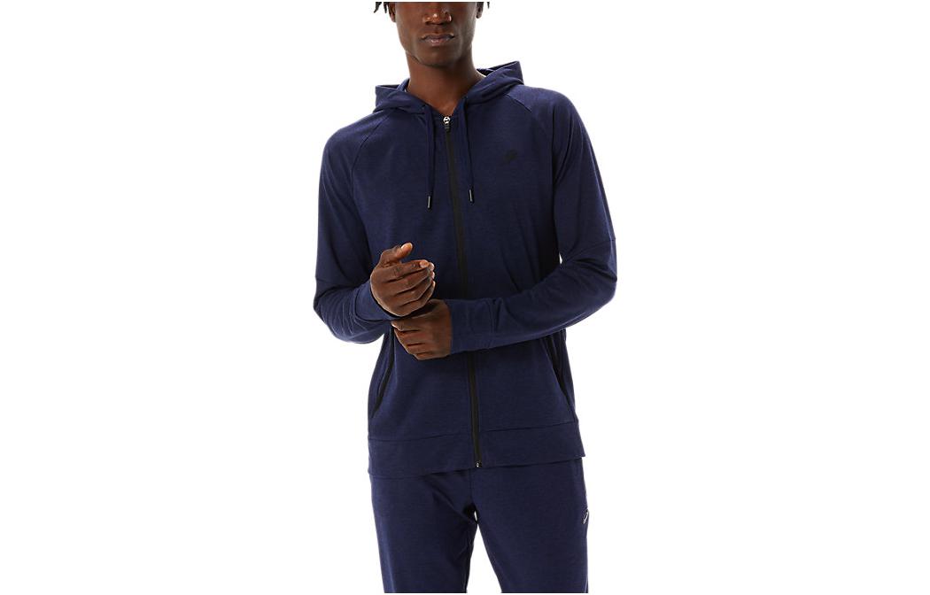 ASICS Solid Color Loose Fit Hoodie Blue 2031C011-401