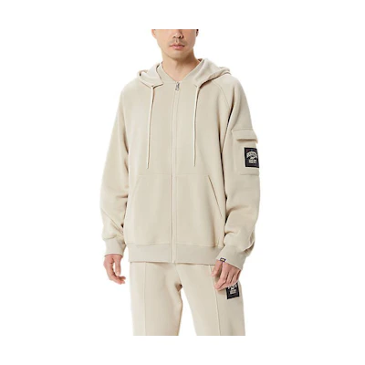 ASICS Solid Color Oversized Hoodie Long Sleeve Off-White 2201A200-021