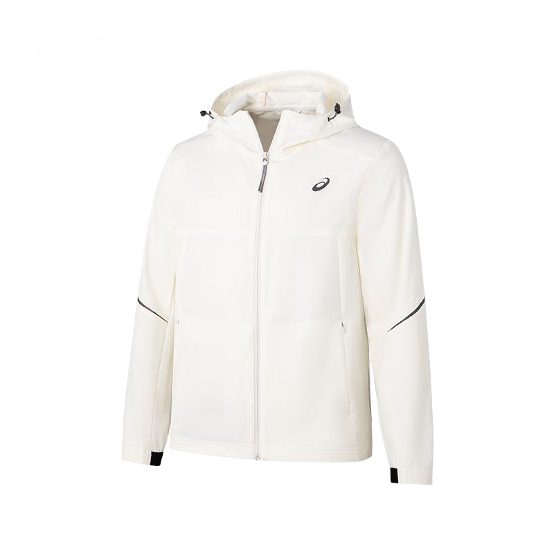 ASICS Solid Color Quick-Dry Reflective Sports Jacket Off-White 2011D070-100
