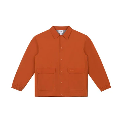 ASICS Solid Color Single-Breasted Jacket Unisex in Pumpkin Orange 2203A207-600