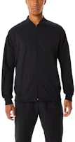 ASICS Solid Color V-Neck Zip Jacket Black Long Sleeve 2031D757-001 ASICS Solid Color V-Neck Zip Jacket Black Long Sleeve 2031D757-001