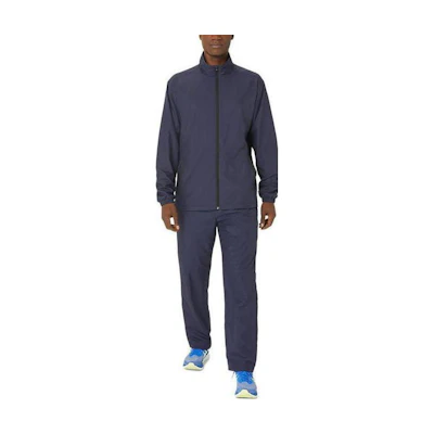 ASICS Solid Color Zip-Up High Collar Jacket Navy Blue 2031E286-400