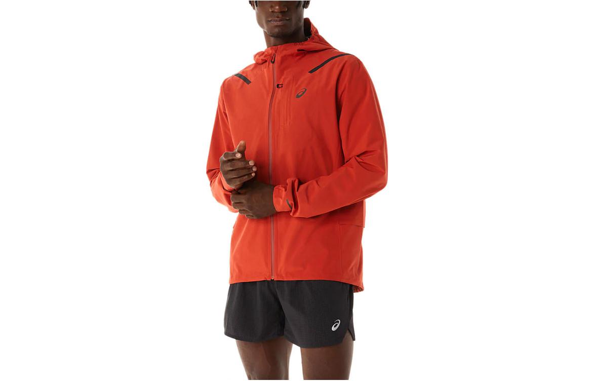 ASICS Solid Color Zip-Up Hooded Jacket Red 2011C242-600