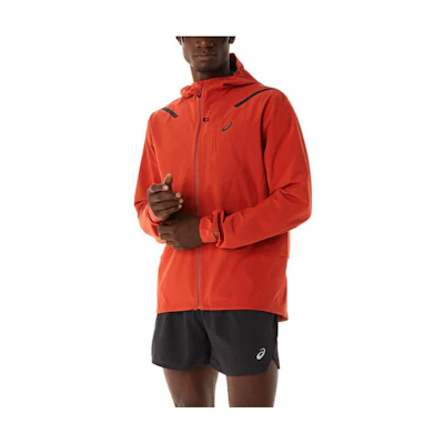 ASICS Solid Color Zip-Up Hooded Jacket Red 2011C242-600