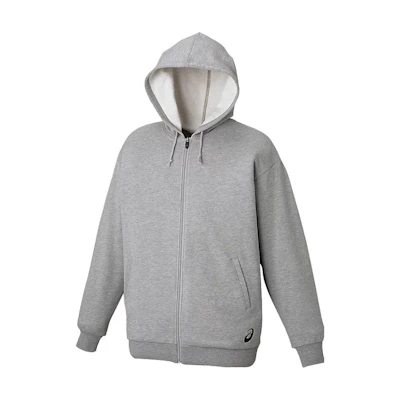 ASICS Solid Color Zip-Up Hoodie Gray XB6009-99