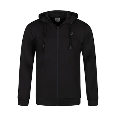 ASICS Solid Color Zip-Up Hoodie Jacket - Black 2031E426-001