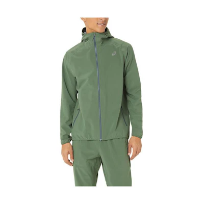 ASICS Solid Color Zip-Up Hoodie Jacket - Green 2011C891-300