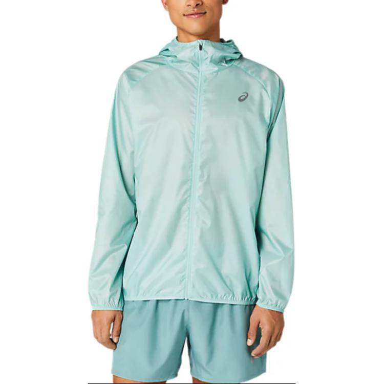 ASICS Solid Color Zip-Up Hoodie Jacket Light Celadon 2011C889-302