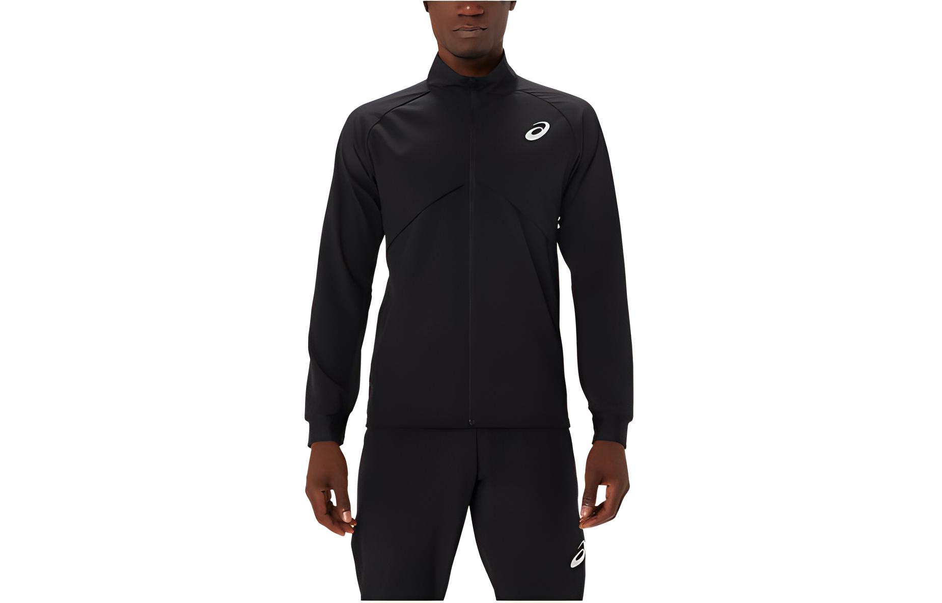 ASICS Solid Color Zip-Up Jacket Black 2091A676001