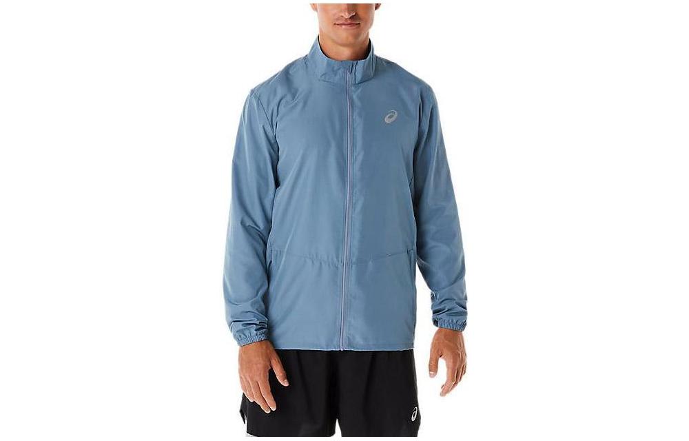ASICS Solid Color Zip-Up Jacket Steel Blue 2011C353-402