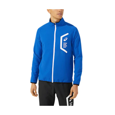 ASICS Solid Color Zip-Up Track Jacket Blue 2031C264-401