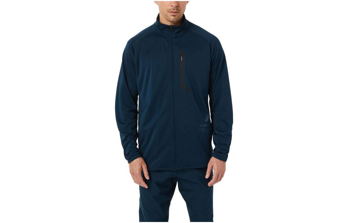 ASICS Solid Full-Zip Jacket Deep Navy 2031C911-403