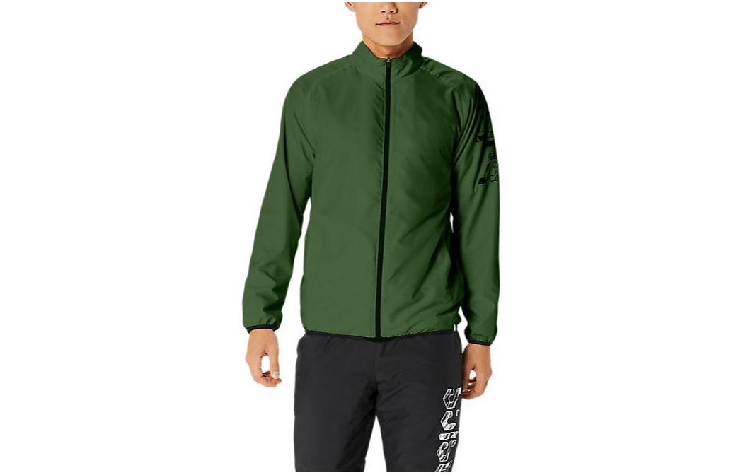 ASICS Solid Full-Zip Track Jacket Green 2031E236-301