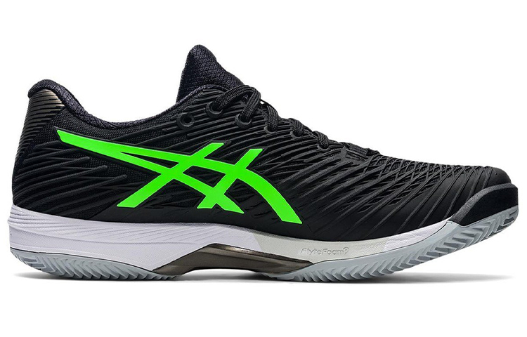 Order Asics Solution Speed FF 2.0 Clay 減震防滑運動跑步鞋 黑綠拼色