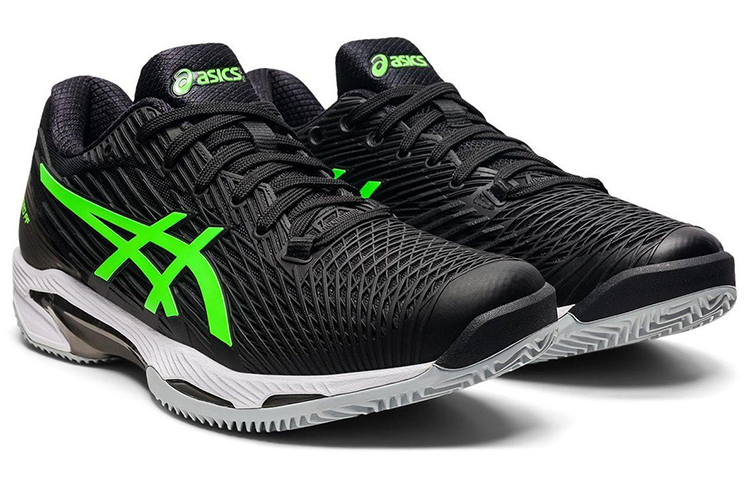 Lookbook Asics Solution Speed FF 2.0 Clay 減震防滑運動跑步鞋 黑綠拼色