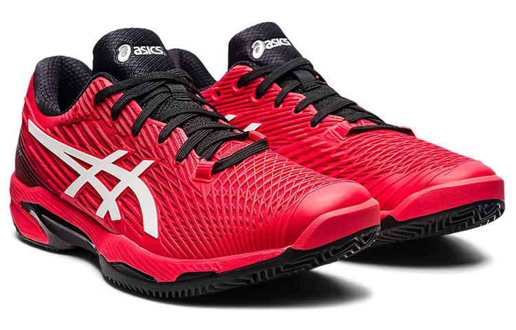 Lookbook アシックス ソリューションスピードFF 2 CLAY 赤白 1041A187-601