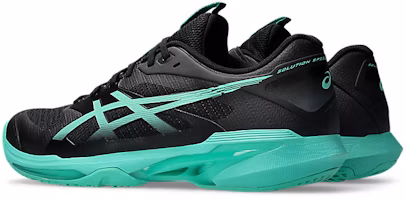 Lookbook ASICS Solution Speed FF 4 全地形 黑色/極光綠 網球鞋 1041A532-001
