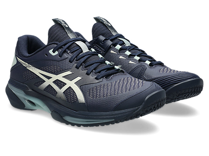 Order ASICS Solution Speed FF 4 OC 网球鞋 午夜蓝/象牙色 (硬地/粘土场适用) 1041A534-400