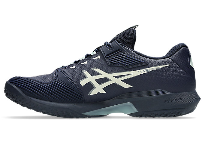 Shop ASICS Solution Speed FF 4 OC 网球鞋 午夜蓝/象牙色 (硬地/粘土场适用) 1041A534-400
