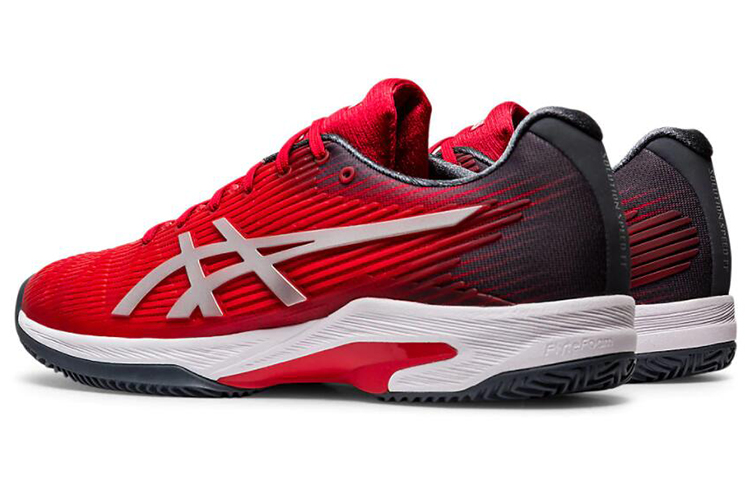 Shop Asics Solution Speed FF Clay 運動 舒適 耐磨 低筒 跑步鞋 男款 紅銀