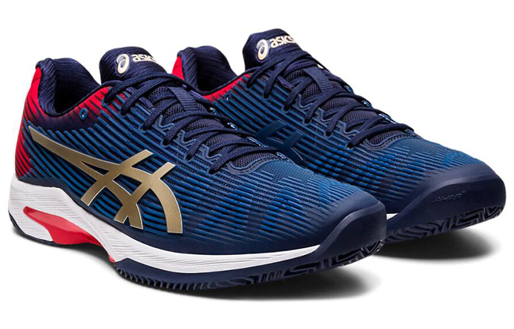 Lookbook ASICS Solution Speed FF Clay 玫瑰蓝金 网球鞋 1041A004-403