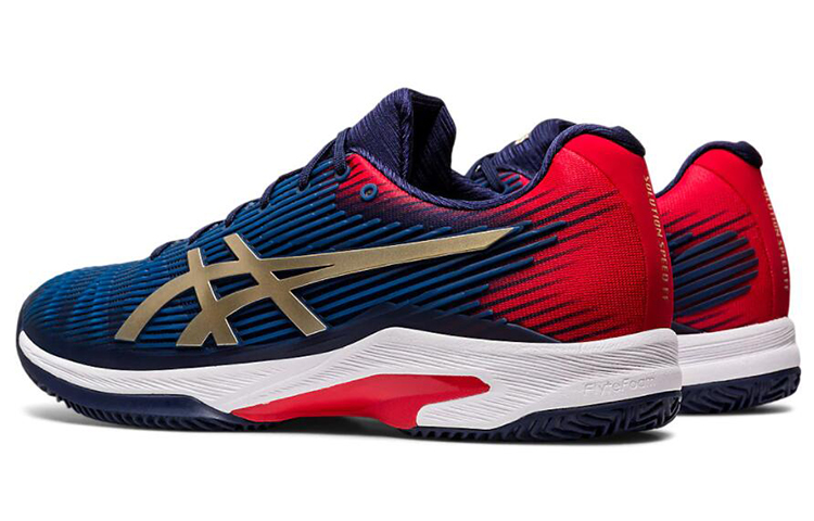 Shop ASICS Solution Speed FF Clay 玫瑰蓝金 网球鞋 1041A004-403